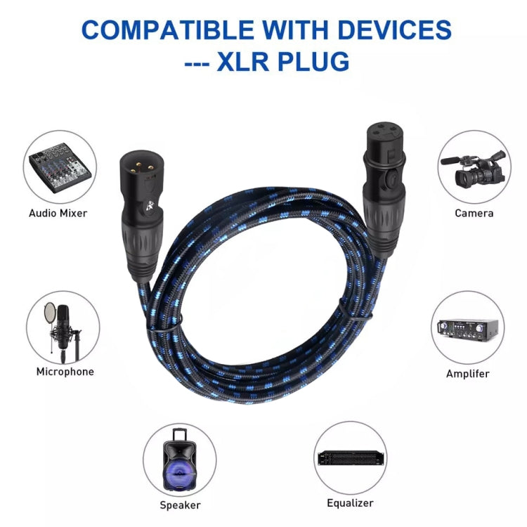 สายเสียง Canon แบบตัวผู้เป็นตัวเมีย สำหรับไมโครโฟน เพาเวอร์แอมพลิฟายเออร์ XLR, KN006 ความยาว 1m, 1.5m, 2m, 3m, 5m, 10m, 15m, 20m