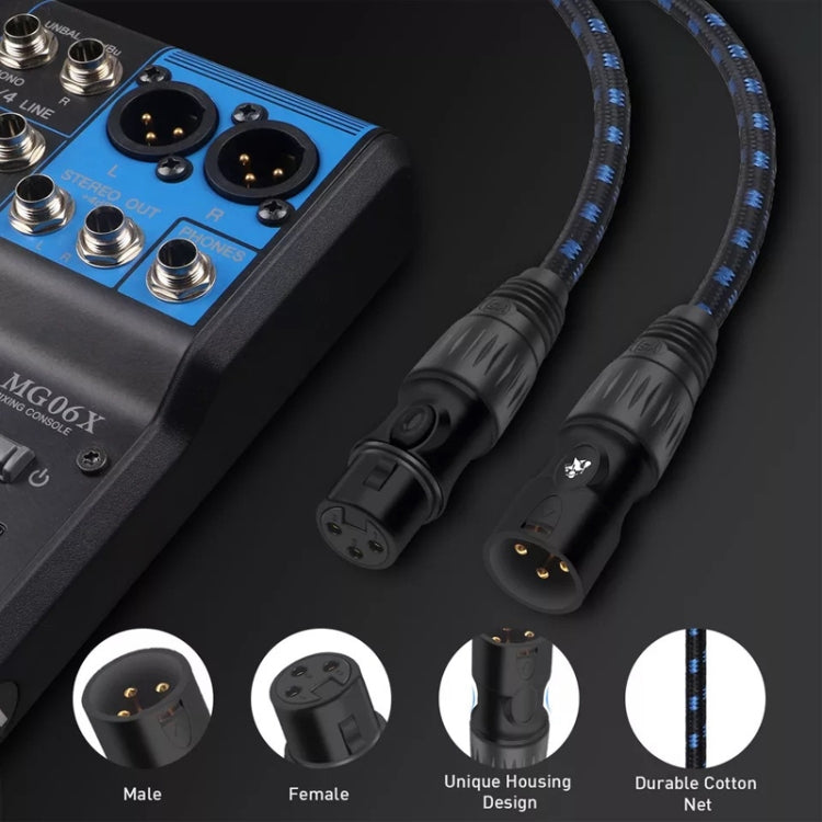 สายเสียง Canon แบบตัวผู้เป็นตัวเมีย สำหรับไมโครโฟน เพาเวอร์แอมพลิฟายเออร์ XLR, KN006 ความยาว 1m, 1.5m, 2m, 3m, 5m, 10m, 15m, 20m