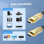 สาย HDMI เวอร์ชัน 2.1 8K 60Hz สำหรับ PS4 โปรเจคเตอร์ โน้ตบุ๊ก กล่องรับสัญญาณ, รุ่น HD803 ความยาว 1 เมตร, 1.5 เมตร, 2 เมตร, 3 เมตร, 5 เมตร, 10 เมตร, 15 เมตร
