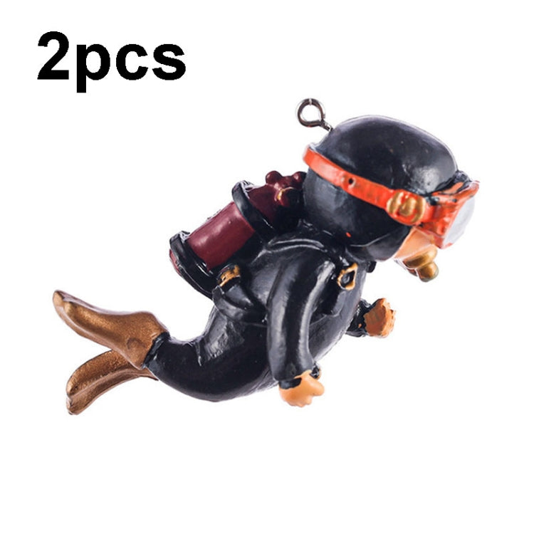 2pcs Fish Tank Diver Aquarium Ornaments Aquascape Decorations, Regular Black, Regular Pink, Regular Green, With Camera Blue, With Camera Black, With Camera Pink, With Camera Green, With Camera Orange, Regular Blue, Regular Orange