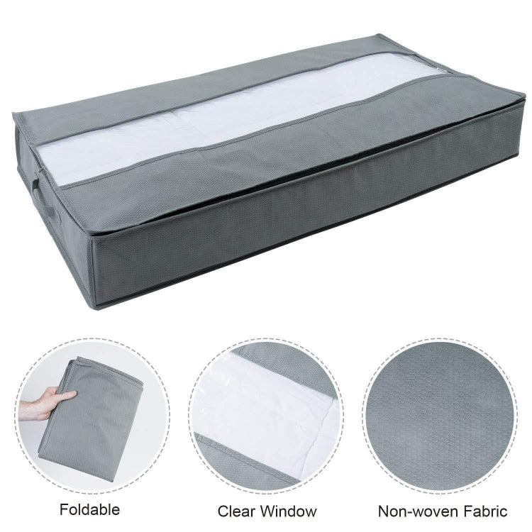 Non-Woven Quilt Storage Bag Home Dustproof Finishing Bag Moving Packing Bag 100 x 50 x 15cm, Light Gray, Deep Gray, Black