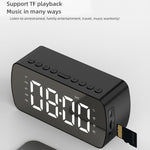 ลำโพงบลูทูธการ์ดพกพากลางแจ้ง พร้อมนาฬิกาและวิทยุขนาดเล็ก Q5 ดำ 1400mAh, Q5 ขาว 1400mAh