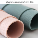 แผ่นรองกันความร้อนรูปหยดน้ำซิลิโคน 10 ชิ้น พื้นผิวหนัง สำหรับวางถ้วยและหม้อ สีเทา, สีแดง, สีชมพู, สีเขียว, สีน้ำเงิน