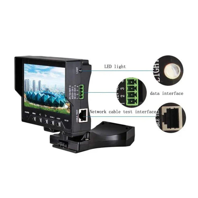 เครื่องทดสอบสายเคเบิลเครือข่ายแบบพกพา JSK-4300B ขนาด 4.3 นิ้ว 12V เอาต์พุต, 4.3 นิ้ว (พร้อมอะแดปเตอร์ไฟฟ้าปลั๊ก US), 4.3 นิ้ว (พร้อมอะแดปเตอร์ไฟฟ้าปลั๊ก EU), 4.3 นิ้ว (พร้อมอะแดปเตอร์ไฟฟ้าปลั๊ก UK), 4.3 นิ้ว (พร้อมอะแดปเตอร์ไฟฟ้าปลั๊ก AU)