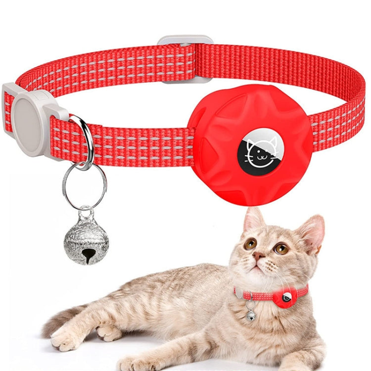 เคสซิลิโคนสำหรับติดตาม AirTag รุ่นที่ 2 / รุ่นที่ 1 พร้อมปลอกคอสัตว์เลี้ยงสะท้อนแสงและกระดิ่ง