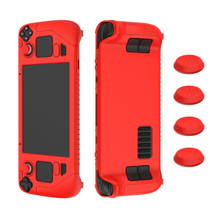 เคสซิลิโคนอ่อนสำหรับปกป้องจอยสติ๊ก Steam Deck พร้อมฝาครอบปุ่ม 4 ชิ้น, SD001 (สีดำ), SD001 (สีแดง), SD001 (สีน้ำเงินเรืองแสง), SD001 (สีเขียวเรืองแสง)