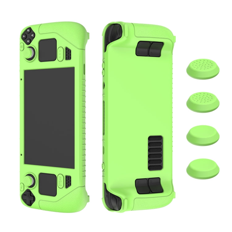 เคสซิลิโคนอ่อนสำหรับปกป้องจอยสติ๊ก Steam Deck พร้อมฝาครอบปุ่ม 4 ชิ้น, SD001 (สีดำ), SD001 (สีแดง), SD001 (สีน้ำเงินเรืองแสง), SD001 (สีเขียวเรืองแสง)