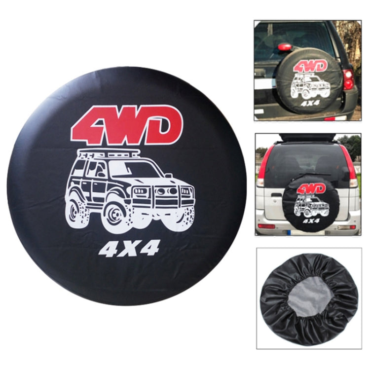 PVC Faux Leather Spare Wheel Cover Rear Tire Protector, 14 inch, 15 inch, 16 inch, 17 inch
