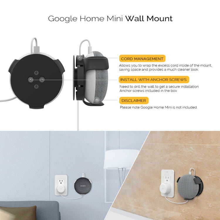 ขาแขวนลำโพงอัจฉริยะ AhaStyle PT62 สำหรับ Google Home Mini สีดำ, Google Home Mini สีขาว, Amazon Echo Dot 3 สีดำ, Amazon Echo Dot 3 สีขาว