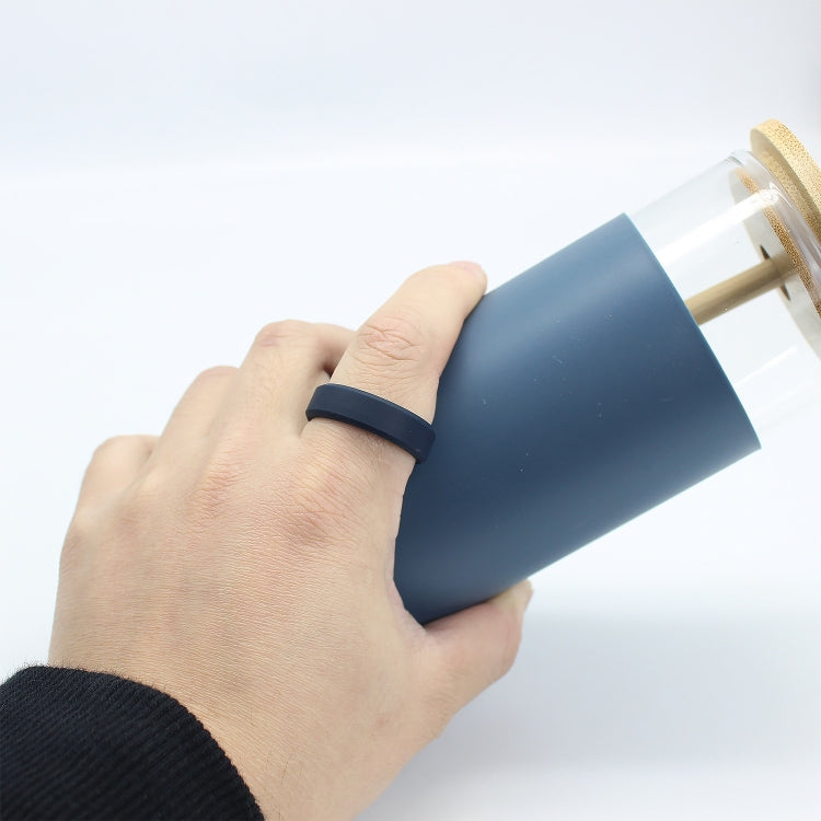 แหวนซิลิโคนขอบเอียงกว้าง 8 มม. รุ่น SIR062 แหวนกีฬา เบอร์ 7, 8, 9, 11, 12, 13