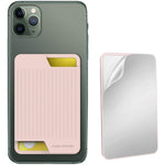 AhaStyle เคสซิลิโคนหลังโทรศัพท์มือถือใส่บัตร บัตรรถเมล์ บัตรธนาคาร ออแกไนเซอร์สะดวกสบาย PT169 (สีชมพู), PT169 (สีดำ), PT169 (สีเขียว), PT169 (สีม่วง)