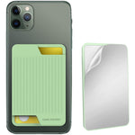 AhaStyle เคสซิลิโคนหลังโทรศัพท์มือถือใส่บัตร บัตรรถเมล์ บัตรธนาคาร ออแกไนเซอร์สะดวกสบาย PT169 (สีชมพู), PT169 (สีดำ), PT169 (สีเขียว), PT169 (สีม่วง)