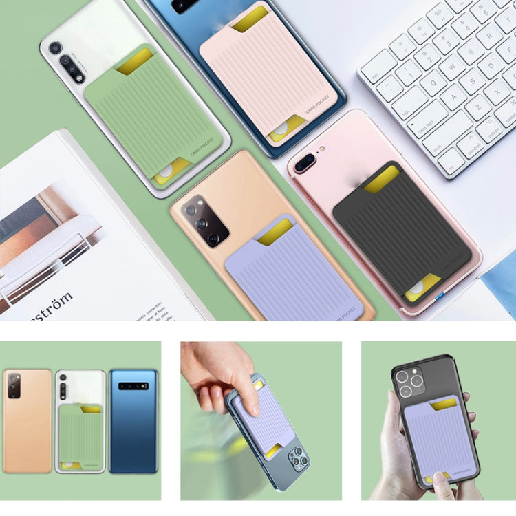 AhaStyle เคสซิลิโคนหลังโทรศัพท์มือถือใส่บัตร บัตรรถเมล์ บัตรธนาคาร ออแกไนเซอร์สะดวกสบาย PT169 (สีชมพู), PT169 (สีดำ), PT169 (สีเขียว), PT169 (สีม่วง)