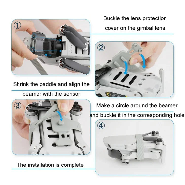 For DJI Mavic Mini / Mini 2 SE RCSTQ Gimbal Protection Kit Paddle Restrainer, For DJI Mavic Mini / Mini 2 SE(Black)