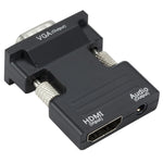 อะแดปเตอร์โปรเจคเตอร์ HDMI พร้อมสายเสียง แปลงคอมพิวเตอร์ HD, HDMI เป็น VGA, VGA เป็น HDMI