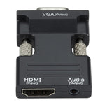 อะแดปเตอร์โปรเจคเตอร์ HDMI พร้อมสายเสียง แปลงคอมพิวเตอร์ HD, HDMI เป็น VGA, VGA เป็น HDMI