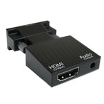 อะแดปเตอร์โปรเจคเตอร์ HDMI พร้อมสายเสียง แปลงคอมพิวเตอร์ HD, HDMI เป็น VGA, VGA เป็น HDMI