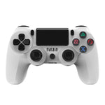 จอยเกมไร้สายบลูทูธ PS4 พร้อมแถบไฟและระบบสั่นคู่ สีขาว ดำ แดง น้ำเงิน เขียว ชมพู ตัวอักษร เส้น ไฟผี การ์ตูน ฮัลค์ โครงกระดูก เกียร์ สายฟ้า เปลวไฟ เมฆ ระเบิด ลายไม้ ดาวแดง