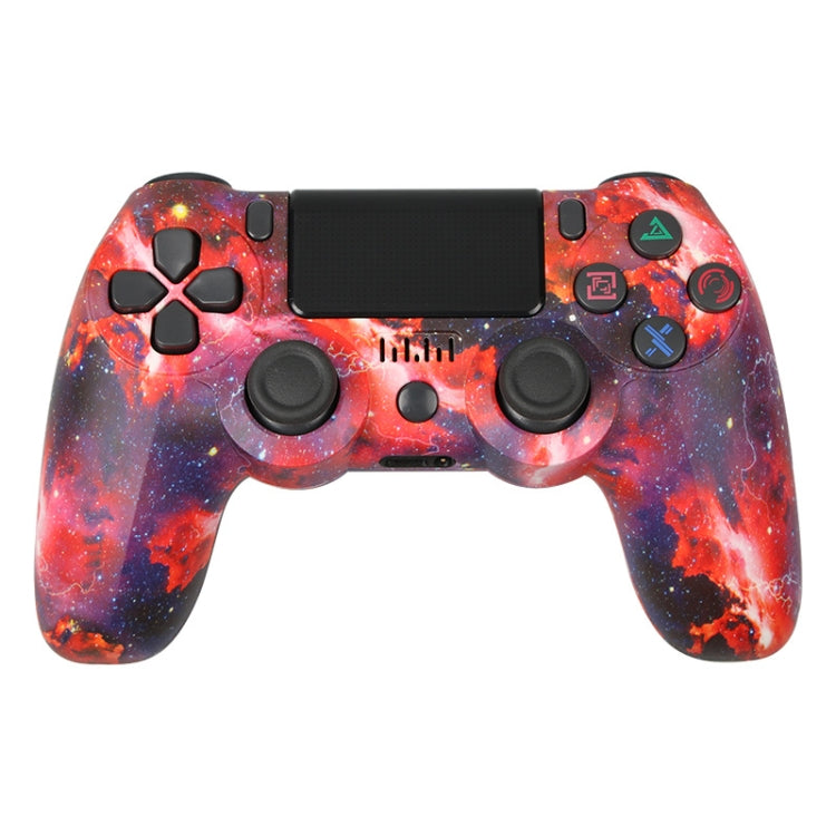 จอยเกมไร้สายบลูทูธ PS4 พร้อมแถบไฟและระบบสั่นคู่ สีขาว ดำ แดง น้ำเงิน เขียว ชมพู ตัวอักษร เส้น ไฟผี การ์ตูน ฮัลค์ โครงกระดูก เกียร์ สายฟ้า เปลวไฟ เมฆ ระเบิด ลายไม้ ดาวแดง