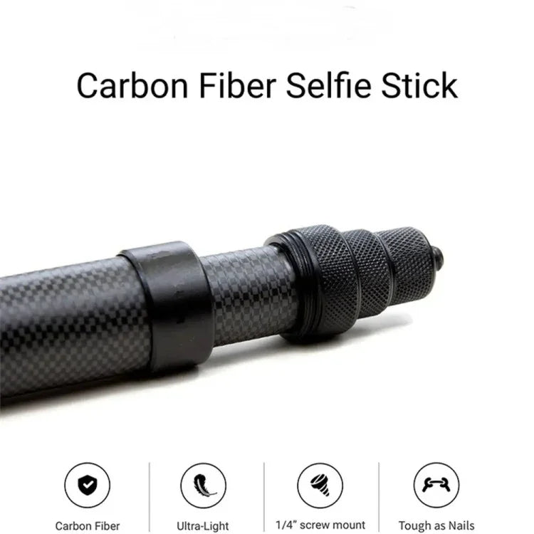 ไม้เซลฟี่โมโนพอดคาร์บอนไฟเบอร์ยาวพิเศษแบบมองไม่เห็น สำหรับ Insta360 / DJI Action / GoPro / กล้องกีฬา Xiao Yi, 1.5m, 3m, 5m
