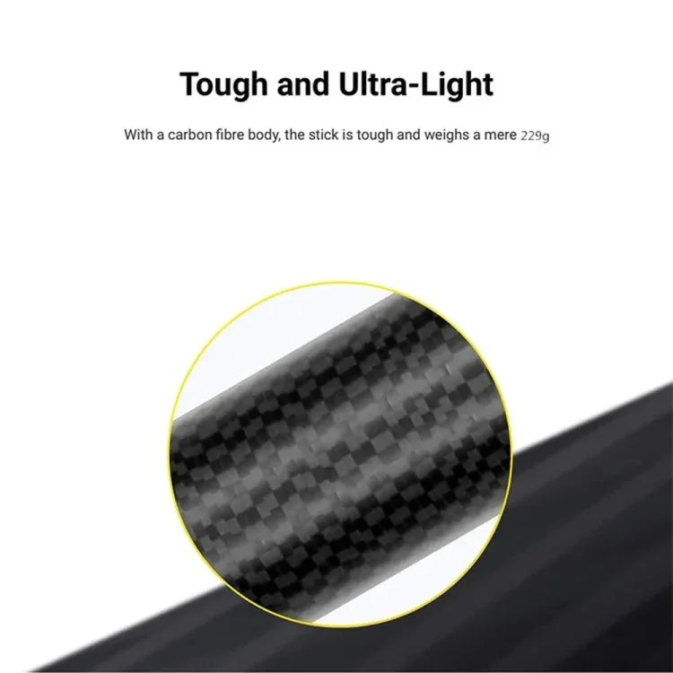 ไม้เซลฟี่โมโนพอดคาร์บอนไฟเบอร์ยาวพิเศษแบบมองไม่เห็น สำหรับ Insta360 / DJI Action / GoPro / กล้องกีฬา Xiao Yi, 1.5m, 3m, 5m