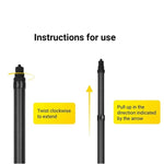 ไม้เซลฟี่โมโนพอดคาร์บอนไฟเบอร์ยาวพิเศษแบบมองไม่เห็น สำหรับ Insta360 / DJI Action / GoPro / กล้องกีฬา Xiao Yi, 1.5m, 3m, 5m