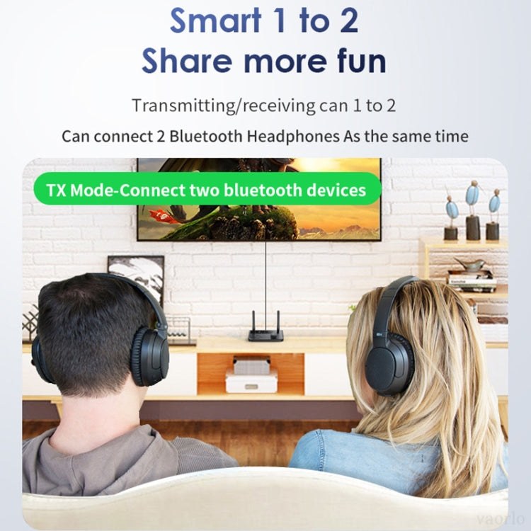 B39 ตัวรับสัญญาณเพลง Bluetooth 5.3 และ AUX 2 ใน 1 สำหรับทีวีและคอมพิวเตอร์, B39