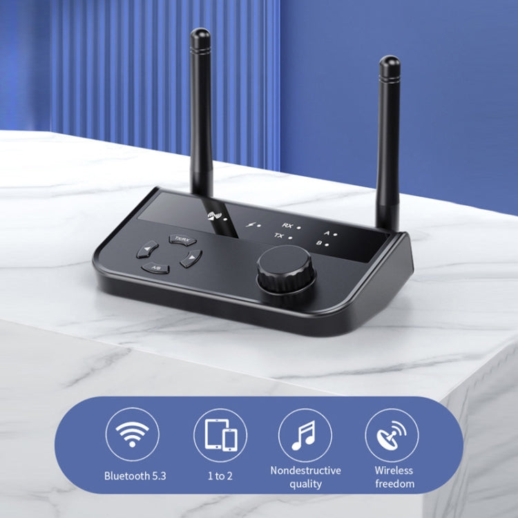 B39 ตัวรับสัญญาณเพลง Bluetooth 5.3 และ AUX 2 ใน 1 สำหรับทีวีและคอมพิวเตอร์, B39