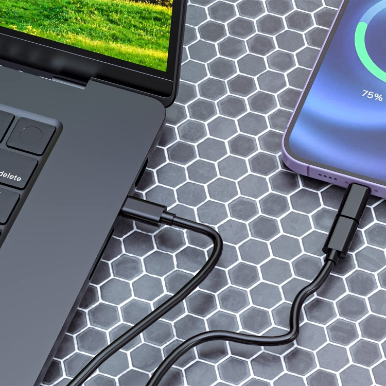 ชุดสายชาร์จอะแดปเตอร์ USB อเนกประสงค์พร้อมกระจกแต่งหน้าและที่วางโทรศัพท์ HE-C098 สีดำ, HE-C098 สีขาว