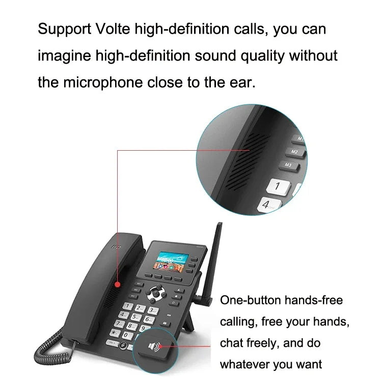 โทรศัพท์เครือข่าย VOIP สมาร์ท S01 4G Full Netcom SIP ประชุมเสียงสำนักงานธุรกิจ โทรศัพท์บ้านไร้สาย, S01
