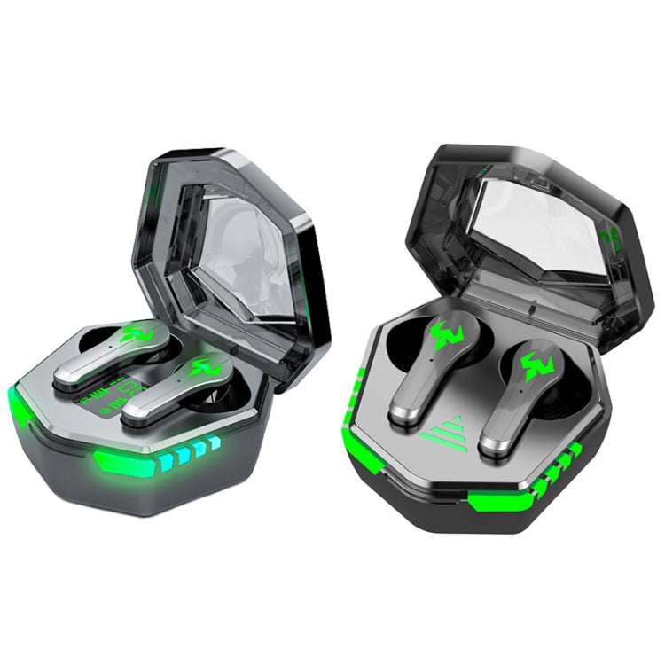 N35 หูฟังเกมไร้สาย Bluetooth แบบในหูพร้อมไฟสีสันสดใสและความหน่วงต่ำ, มีจอแสดงผลดิจิทัลและไม่มีจอแสดงผลดิจิทัล