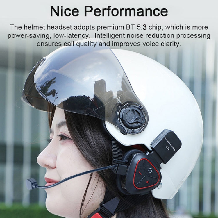 หูฟังบลูทูธไร้สายกันน้ำสำหรับหมวกกันน็อคมอเตอร์ไซค์ LX1 Bluetooth 5.3, ภาษาอังกฤษ