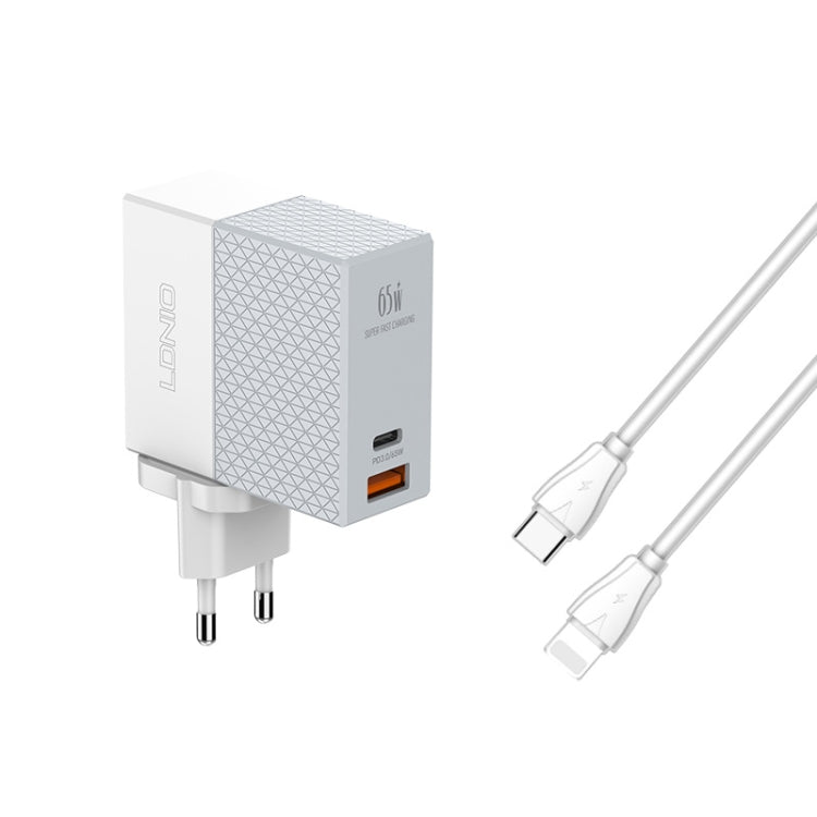 LDNIO A2620C ที่ชาร์จโทรศัพท์แท็บเล็ตอเนกประสงค์ 65W พอร์ต Type-C/USB-C ชาร์จเร็ว ปลั๊ก EU 65W, ปลั๊ก UK 65W, ปลั๊ก US 65W