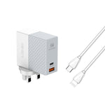 LDNIO A2620C ที่ชาร์จโทรศัพท์แท็บเล็ตอเนกประสงค์ 65W พอร์ต Type-C/USB-C ชาร์จเร็ว ปลั๊ก EU 65W, ปลั๊ก UK 65W, ปลั๊ก US 65W