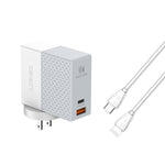 LDNIO A2620C ที่ชาร์จโทรศัพท์แท็บเล็ตอเนกประสงค์ 65W พอร์ต Type-C/USB-C ชาร์จเร็ว ปลั๊ก EU 65W, ปลั๊ก UK 65W, ปลั๊ก US 65W