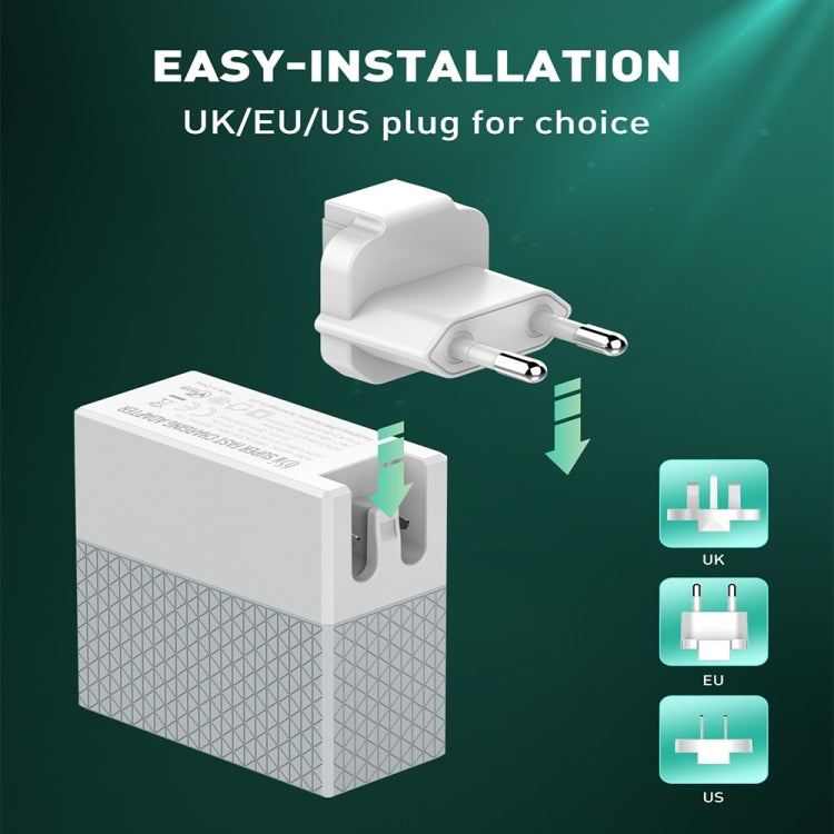 LDNIO A2620C ที่ชาร์จโทรศัพท์แท็บเล็ตอเนกประสงค์ 65W พอร์ต Type-C/USB-C ชาร์จเร็ว ปลั๊ก EU 65W, ปลั๊ก UK 65W, ปลั๊ก US 65W