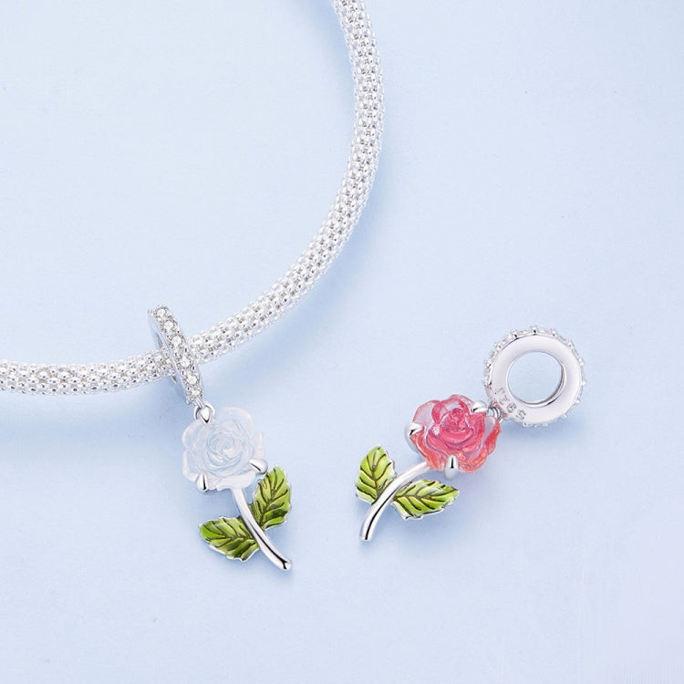 เครื่องประดับลูกปัดซิริคอนเงินสเตอร์ลิงเปลี่ยนสีด้วยแสง UV สีชมพู
