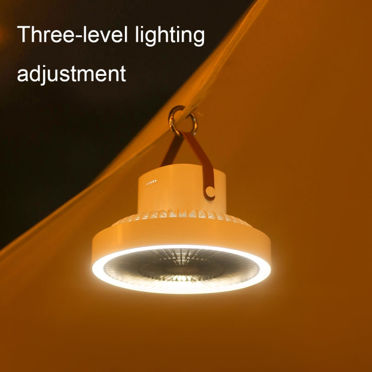 พัดลมขาตั้ง LED ขนาด 7 นิ้วสำหรับตั้งแคมป์กลางแจ้ง ZK-01 พัดลมพกพาอเนกประสงค์พร้อมแบตเตอรี่สำรองและแขวนได้