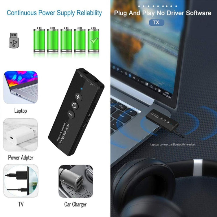 อะแดปเตอร์ 3 ใน 1 Bluetooth 5.0 สำหรับทีวีและคอมพิวเตอร์ รับส่งสัญญาณเสียงไร้สาย, ZF-360