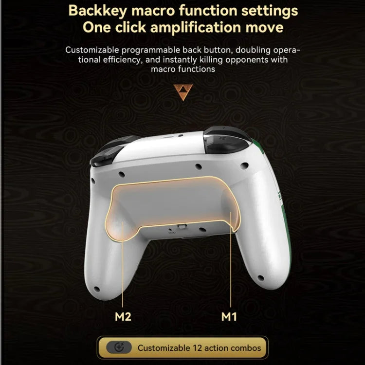 จอยเกมสั่นไร้สายบลูทูธสำหรับ Nintendo Switch/Switch PRO, สีดำทอง, ขาวเขียว, ดำ, ขาว