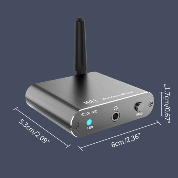 ตัวรับสัญญาณเสียง Bluetooth 5.2 3.5MM AUX Coaxial Fiber APTX HD อะแดปเตอร์ Bluetooth, D300