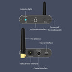 ตัวรับสัญญาณเสียง Bluetooth 5.2 3.5MM AUX Coaxial Fiber APTX HD อะแดปเตอร์ Bluetooth, D300