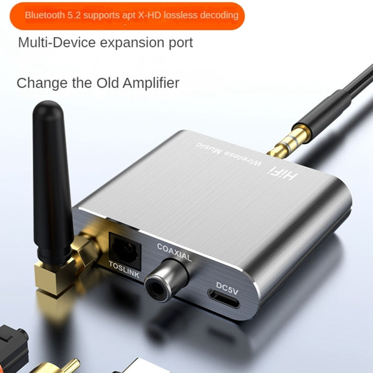 ตัวรับสัญญาณเสียง Bluetooth 5.2 3.5MM AUX Coaxial Fiber APTX HD อะแดปเตอร์ Bluetooth, D300