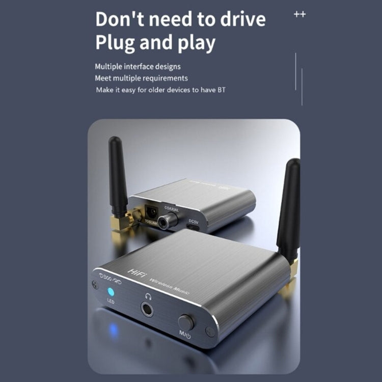 ตัวรับสัญญาณเสียง Bluetooth 5.2 3.5MM AUX Coaxial Fiber APTX HD อะแดปเตอร์ Bluetooth, D300