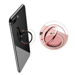 Full Metal Bracket 360 Degree Rotating Magnetic Phone Ring Buckle, 1pcs
