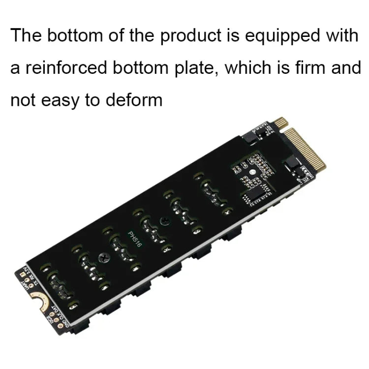 M2 M-EKY PCIE3.0 เป็น SATA6G การ์ดขยายการถ่ายโอน 6 พอร์ต อะแดปเตอร์ขยายฮาร์ดดิสก์, 6 พอร์ต