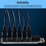 M2 M-EKY PCIE3.0 เป็น SATA6G การ์ดขยายการถ่ายโอน 6 พอร์ต อะแดปเตอร์ขยายฮาร์ดดิสก์, 6 พอร์ต