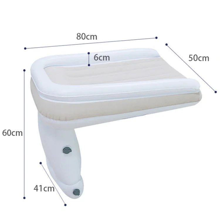 Outdoor Travel Baby Inflatable Bed Children Car Rear Folding Bed Aircraft Inflatable Mattress, Gray, Gray+Seat Belt, Gray+Inflator, Gray+Storage Bag, Gray+Inflator+Storage Bag+Seat Belt, Gray+CN Plug Inflatable Pump+Storage Bag+Seat Belt