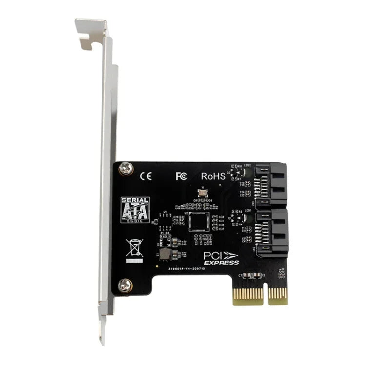 การ์ดขยาย PCIE 2 พอร์ต SATA 3.0 6Gbps สำหรับเคสคอมพิวเตอร์เดสก์ท็อป