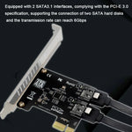 การ์ดขยาย PCIE 2 พอร์ต SATA 3.0 6Gbps สำหรับเคสคอมพิวเตอร์เดสก์ท็อป